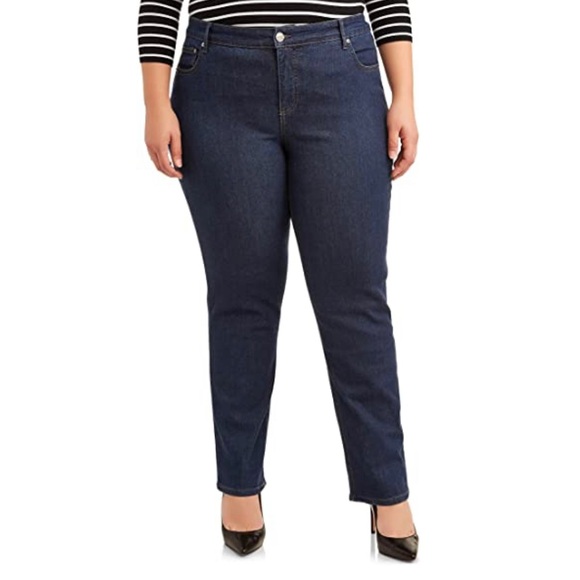 🆕 Terra & Sky Women's Classic Straight Leg Jeans - Picture 1 of 2